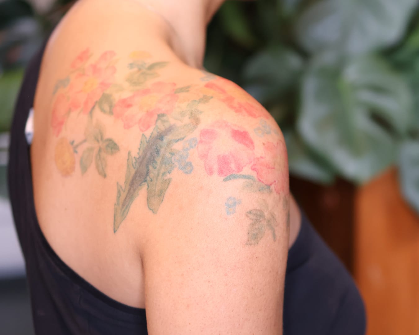 Old tattoo before cover-up