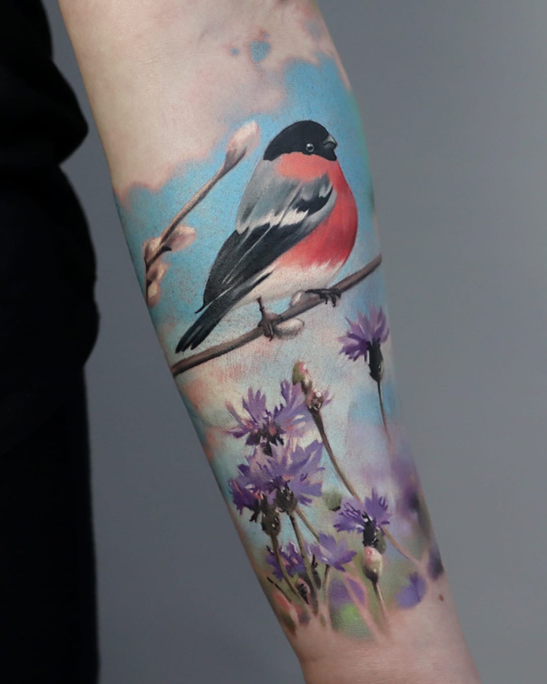 Realistic animal tattoo in color