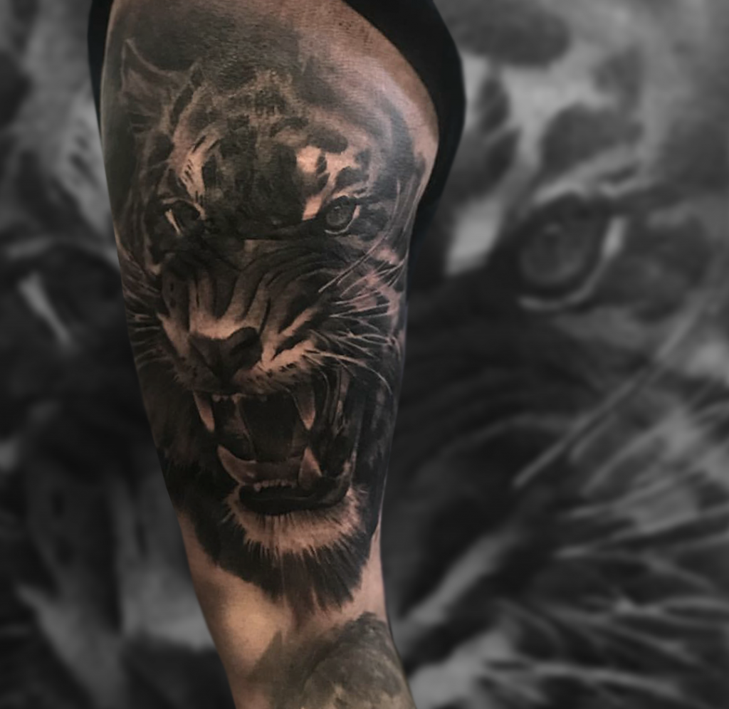Tiger tattoo - Blackwork