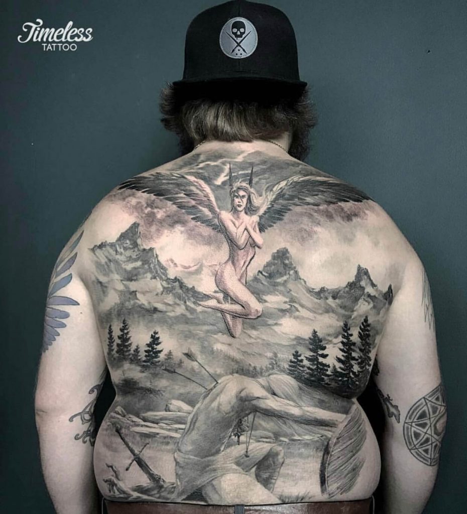 Viking tattoo Backpiece